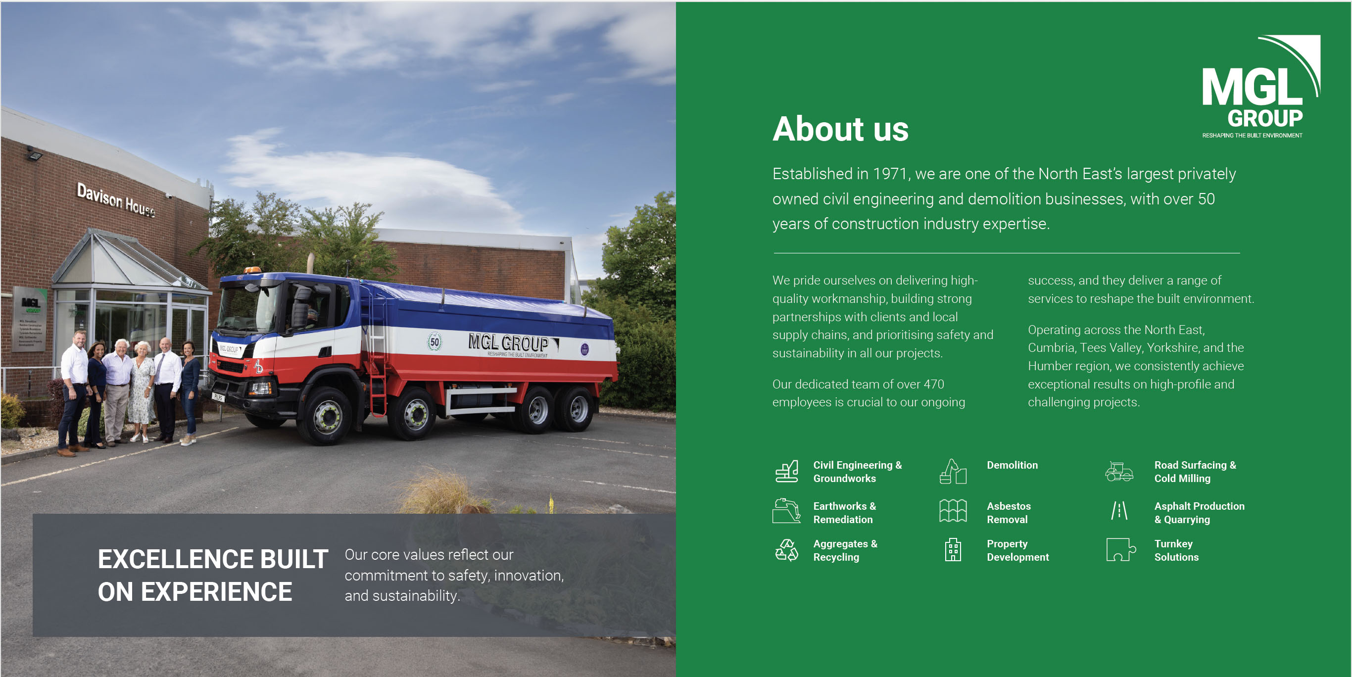 MGL Inner Spread Brochure Design